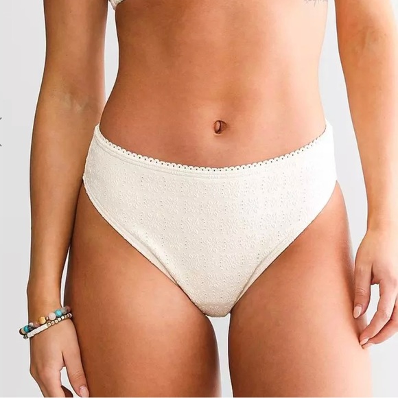 NWT Billabong X Wrangler eye-lit your fire bikini bottom. Cream color eyelet.
